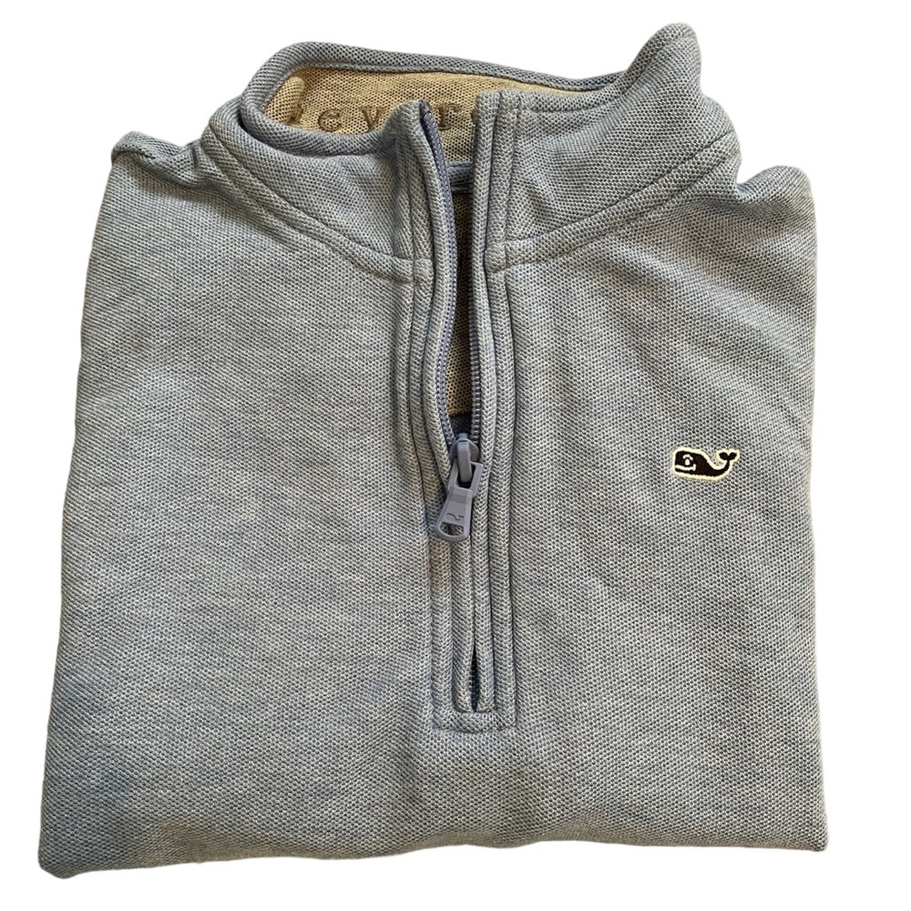 Vineyard Vines Boys' light blue Saltwater Quarter-Zip size 7